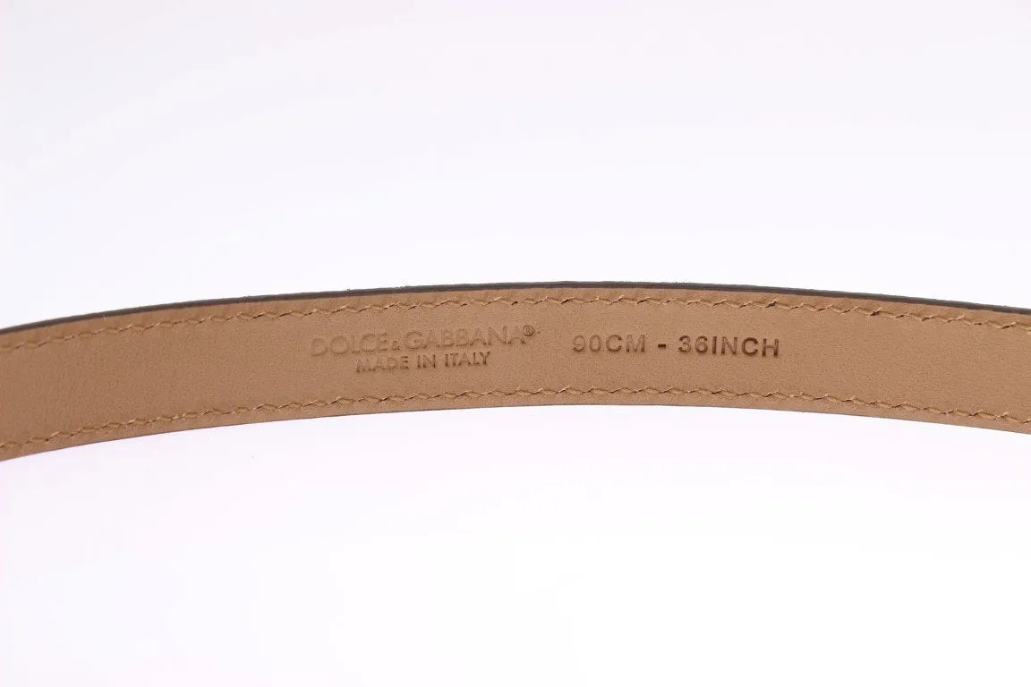 Brown Leopard Gold Buckle Belt