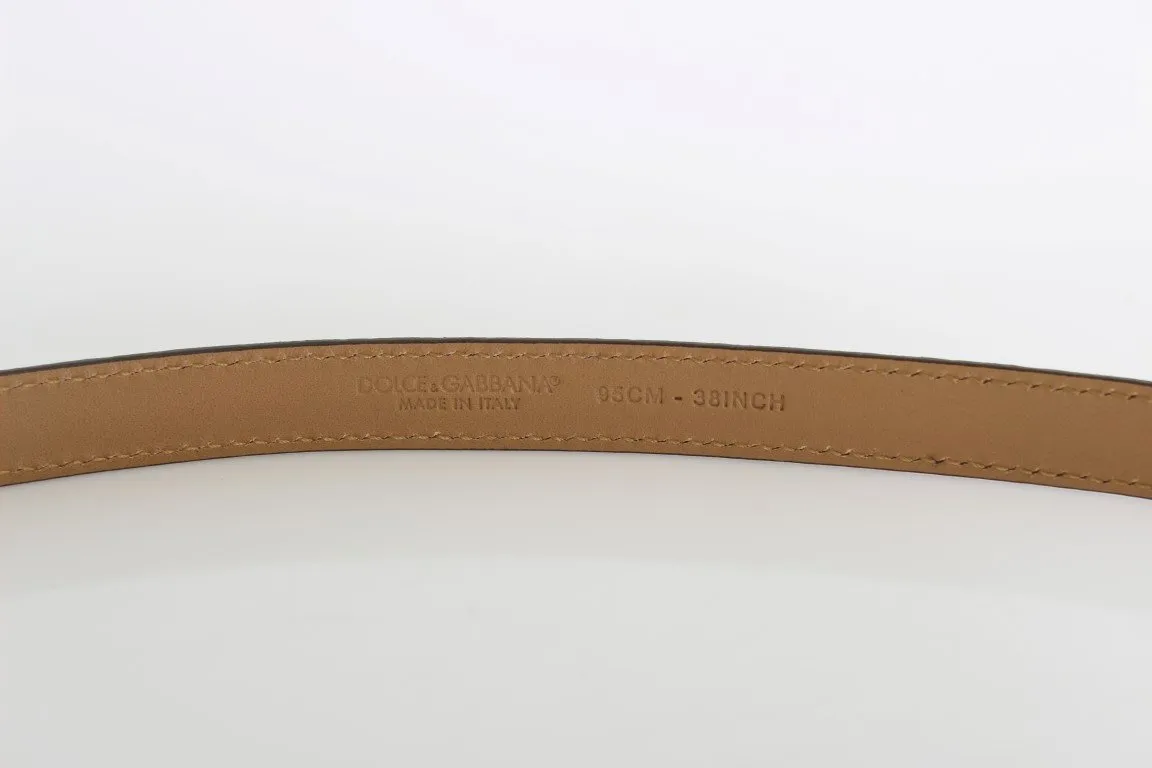 Brown Leopard Gold Buckle Belt