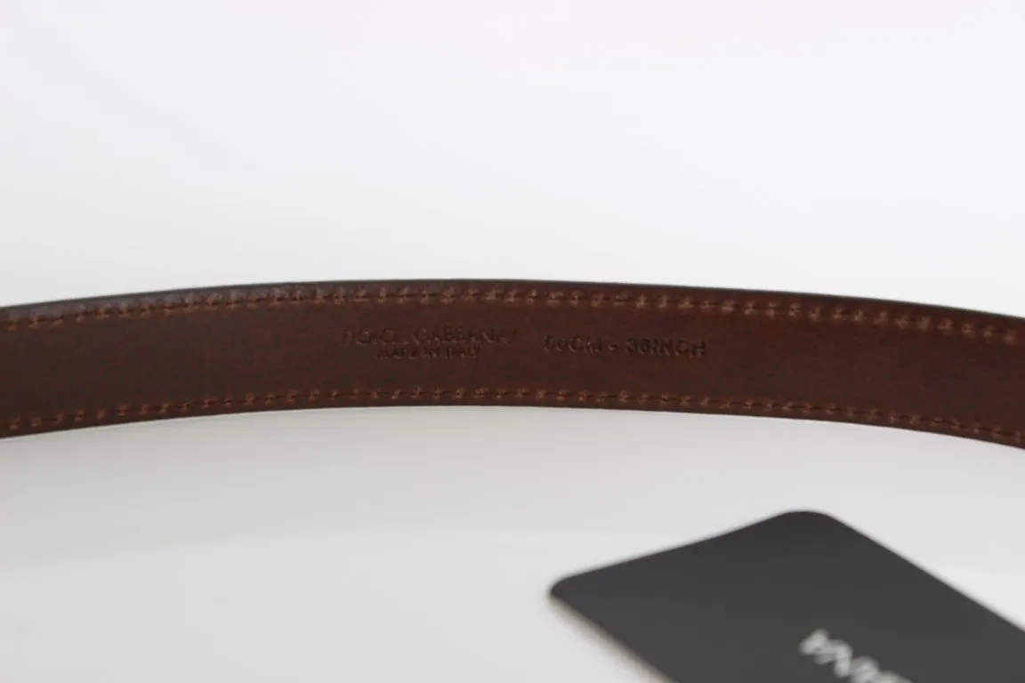 Brown Leopard Silver Buckle Belt