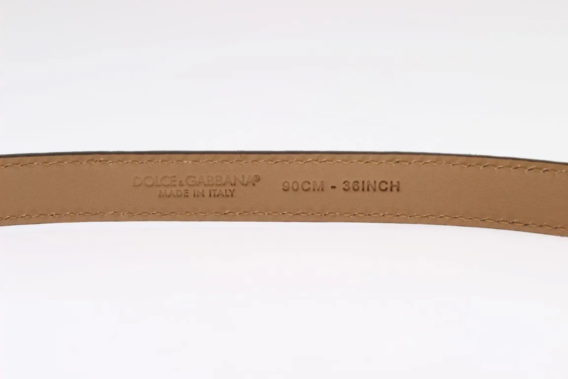 Brown Leopard Silver Buckle Belt