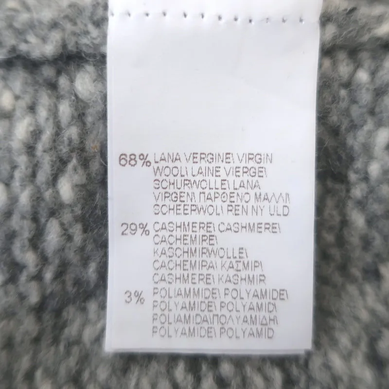 Brunello Cucinelli Colorblock Zip-Up Cardigan Gray Wool-Cashmere Size 46