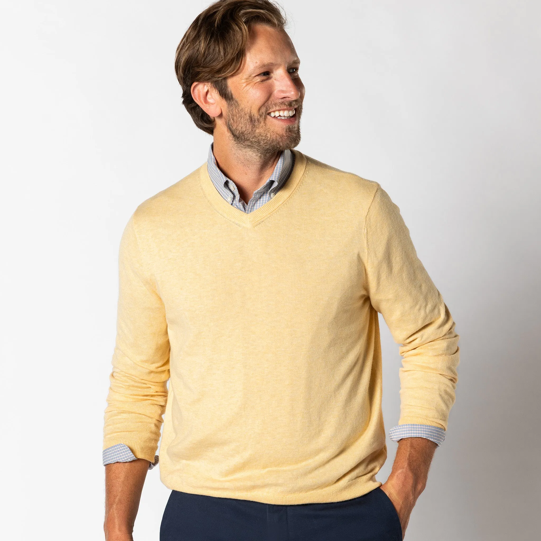 Buckley Jersey V-Neck Sweater