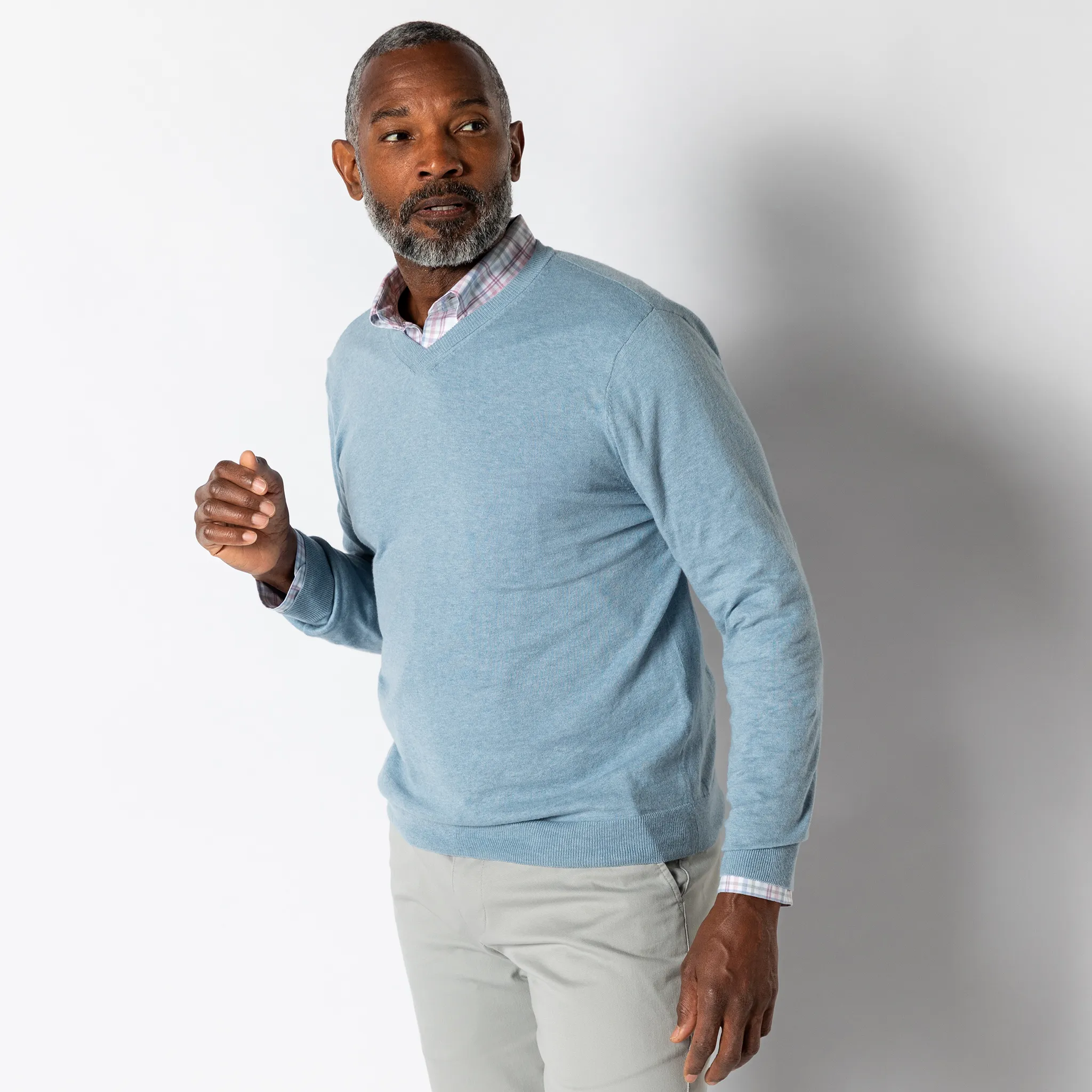 Buckley Jersey V-Neck Sweater