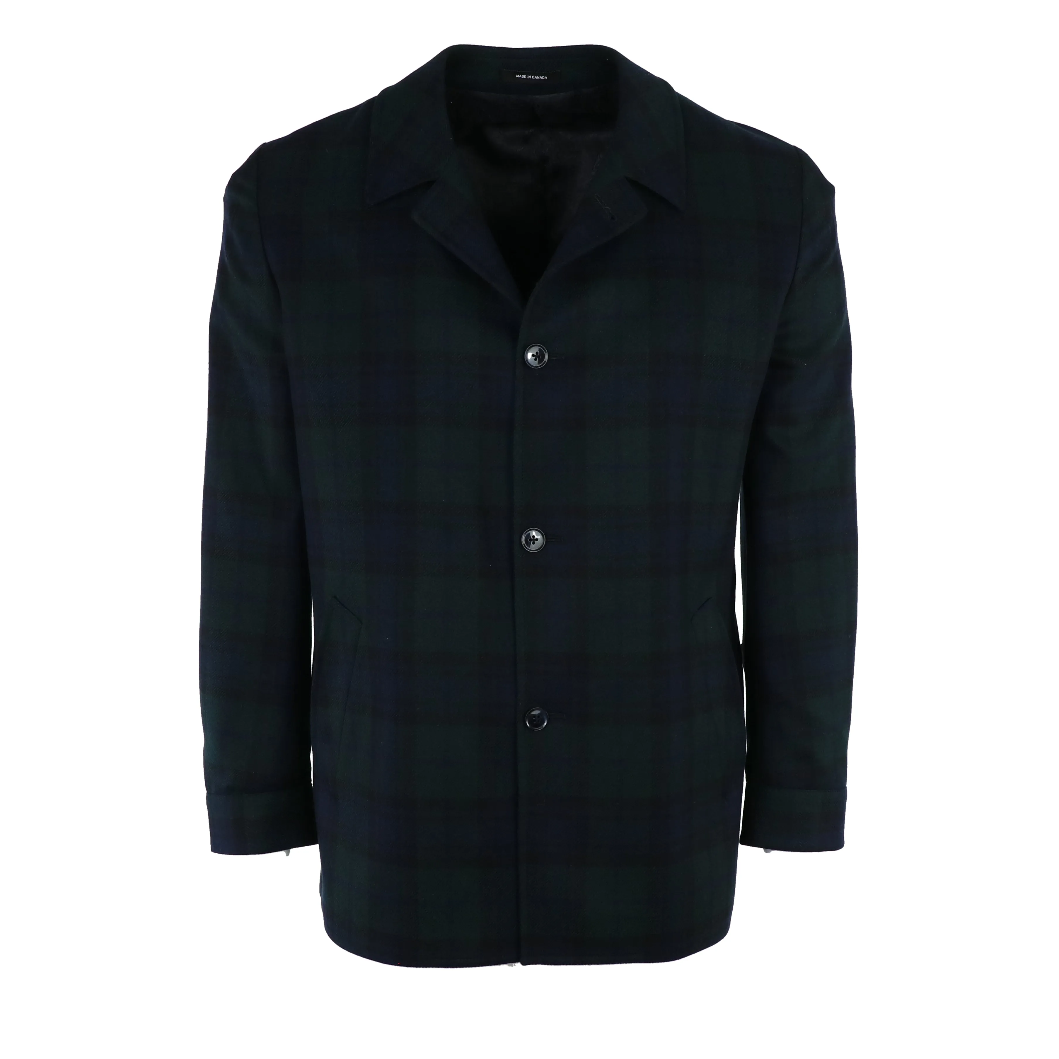 Cashmere Blackwatch Tartan Car Coat