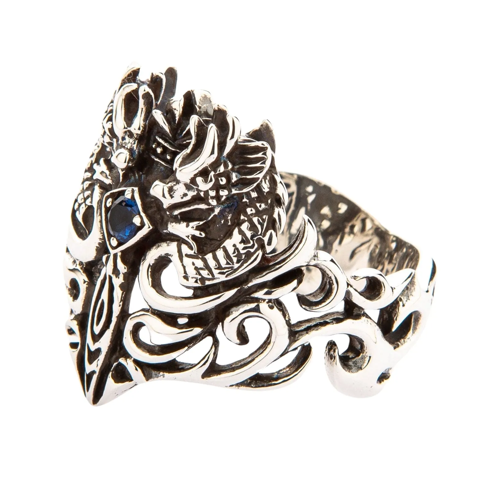 Celtic Dragon Sterling Silver Medieval Gothic Ring