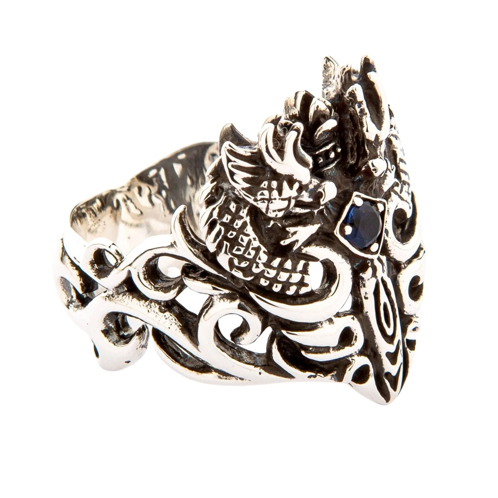 Celtic Dragon Sterling Silver Medieval Gothic Ring
