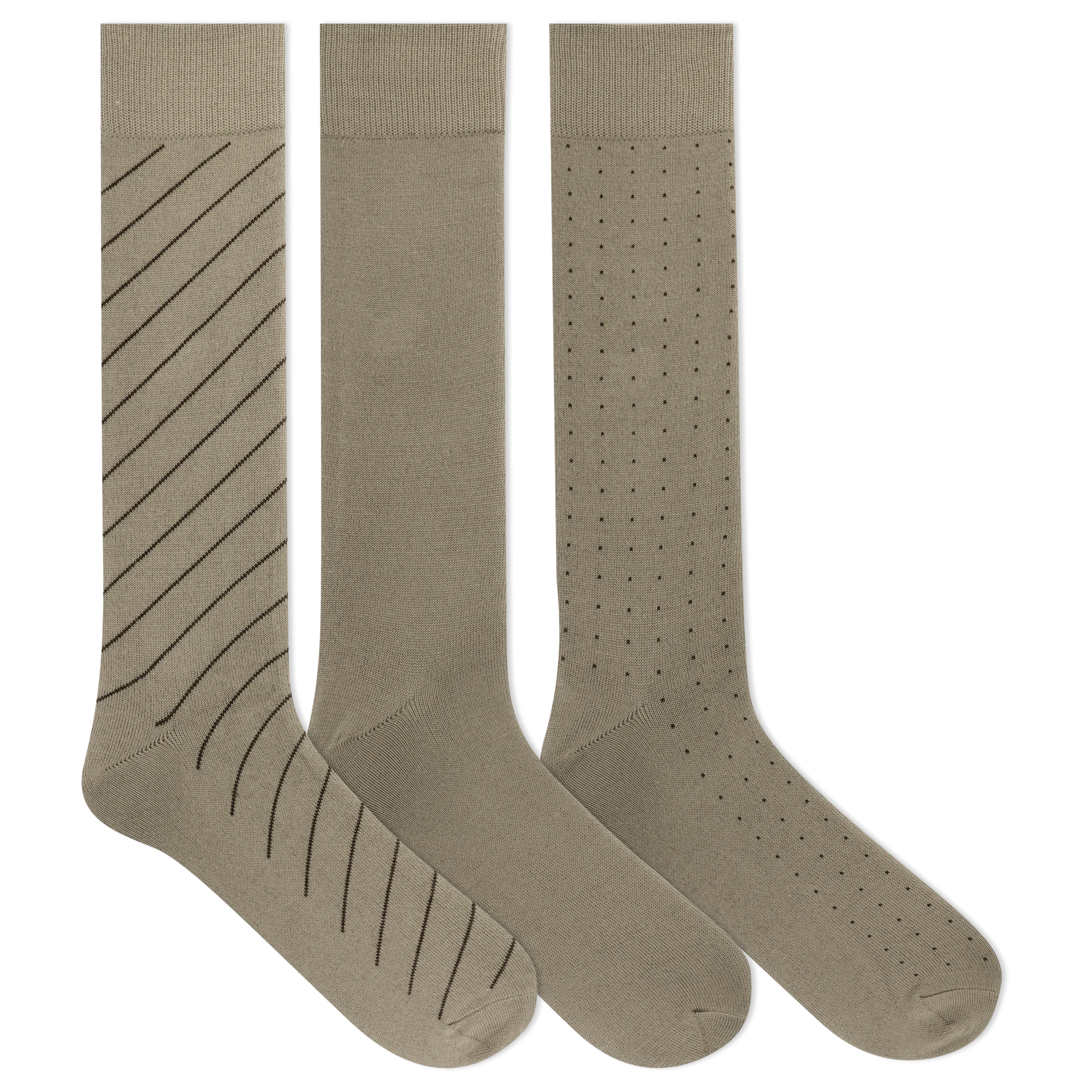 Chaps Men's Diagonal Pin Stripe Dress Crew Socks 3 Pair