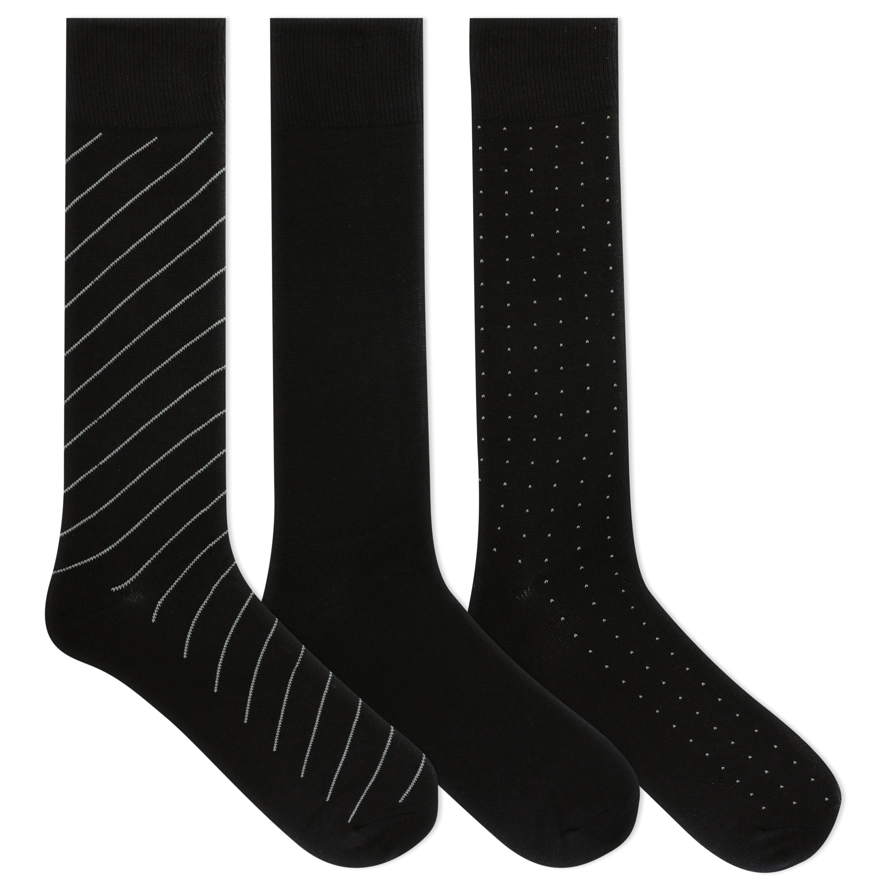 Chaps Men's Diagonal Pin Stripe Dress Crew Socks 3 Pair