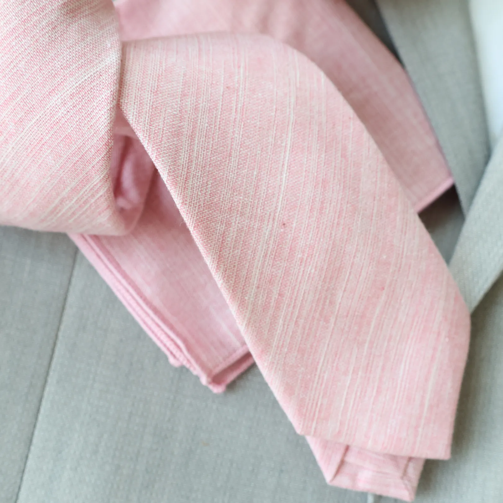 Charlie Blush Pink Linen Tie