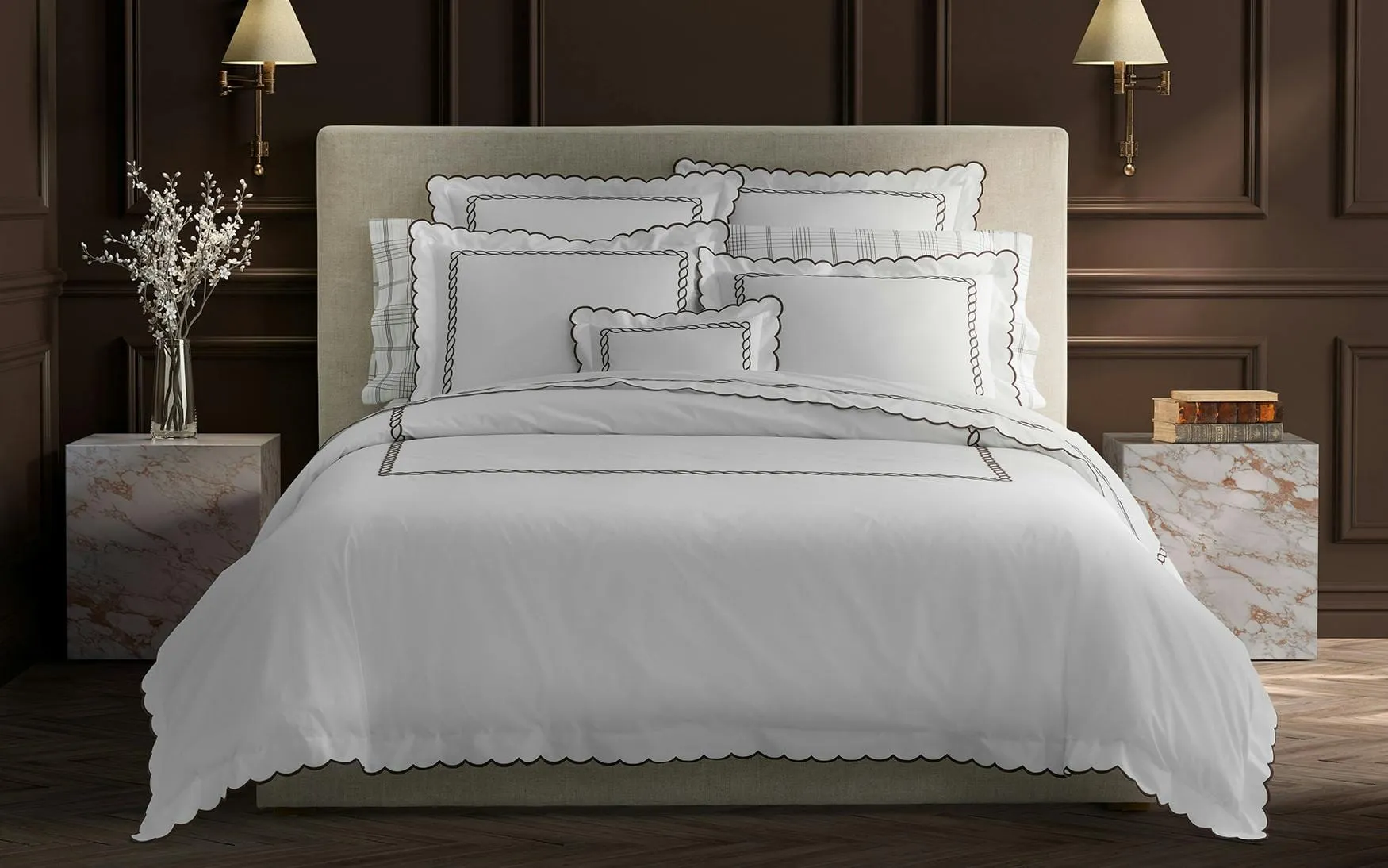 Classic Chain Scallop Duvet Cover