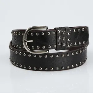 Classic Punk Rivet Belt of Faux Leather