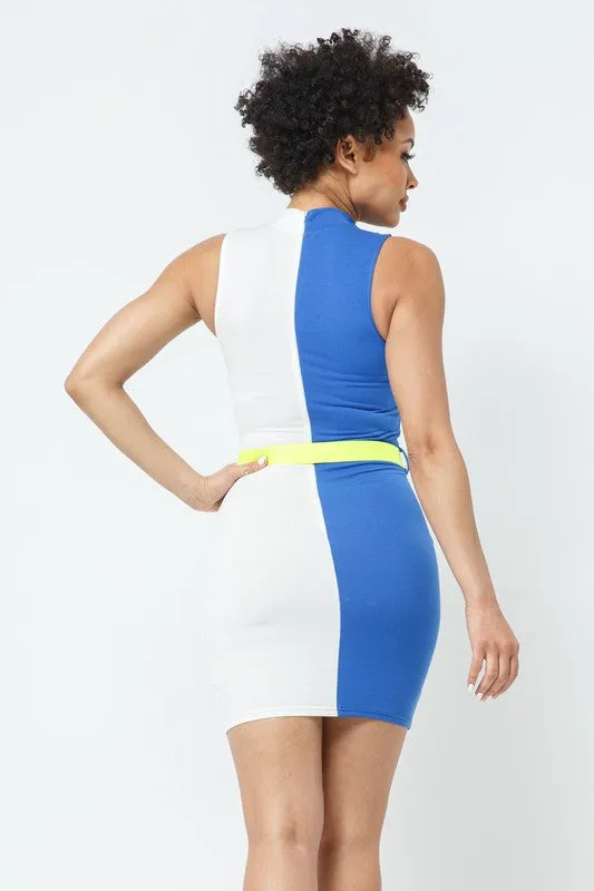 Color Block Mini Dress
