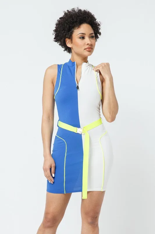 Color Block Mini Dress