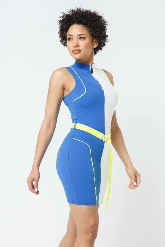 Color Block Mini Dress