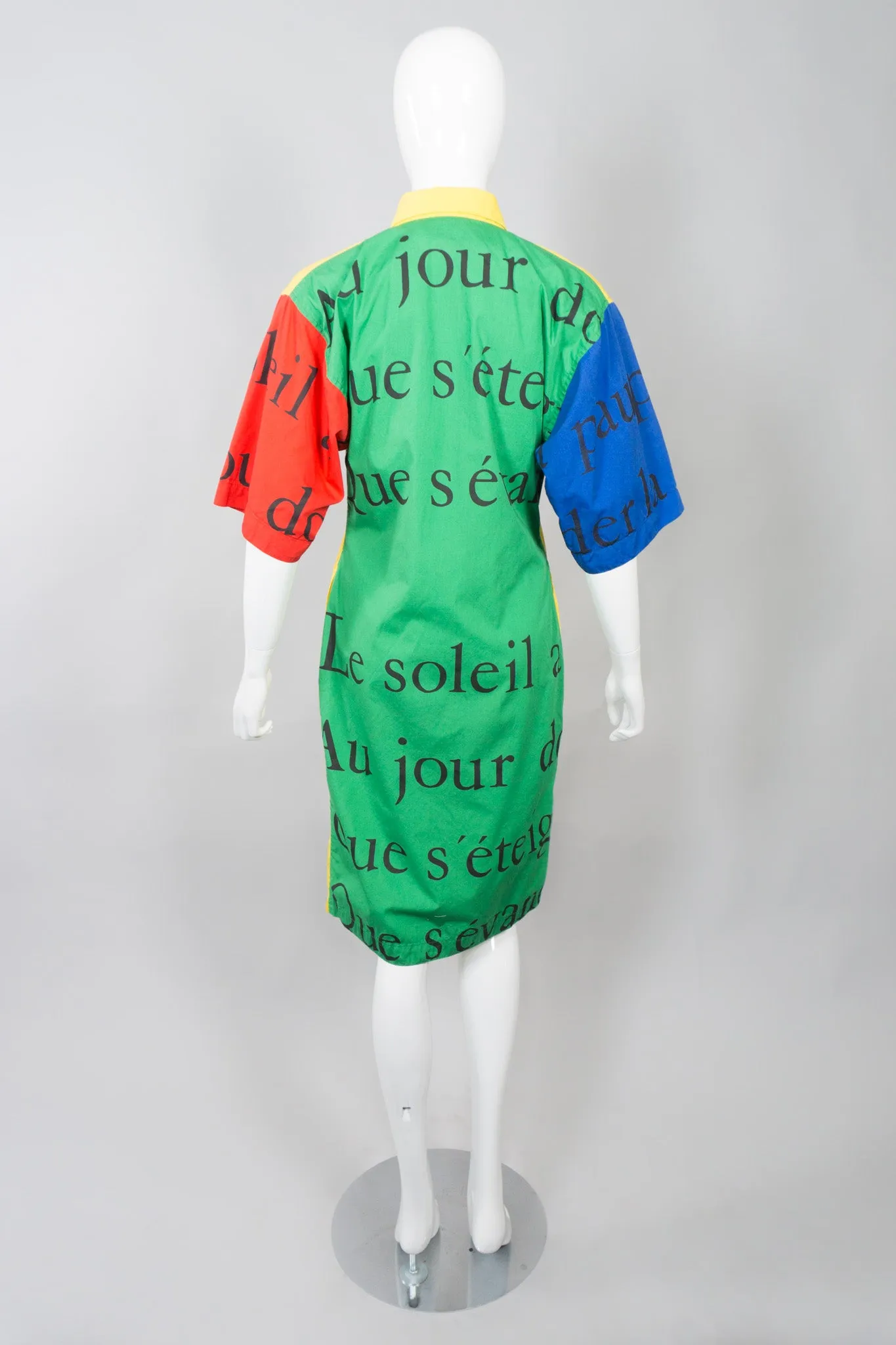 Colorblock Text Dress