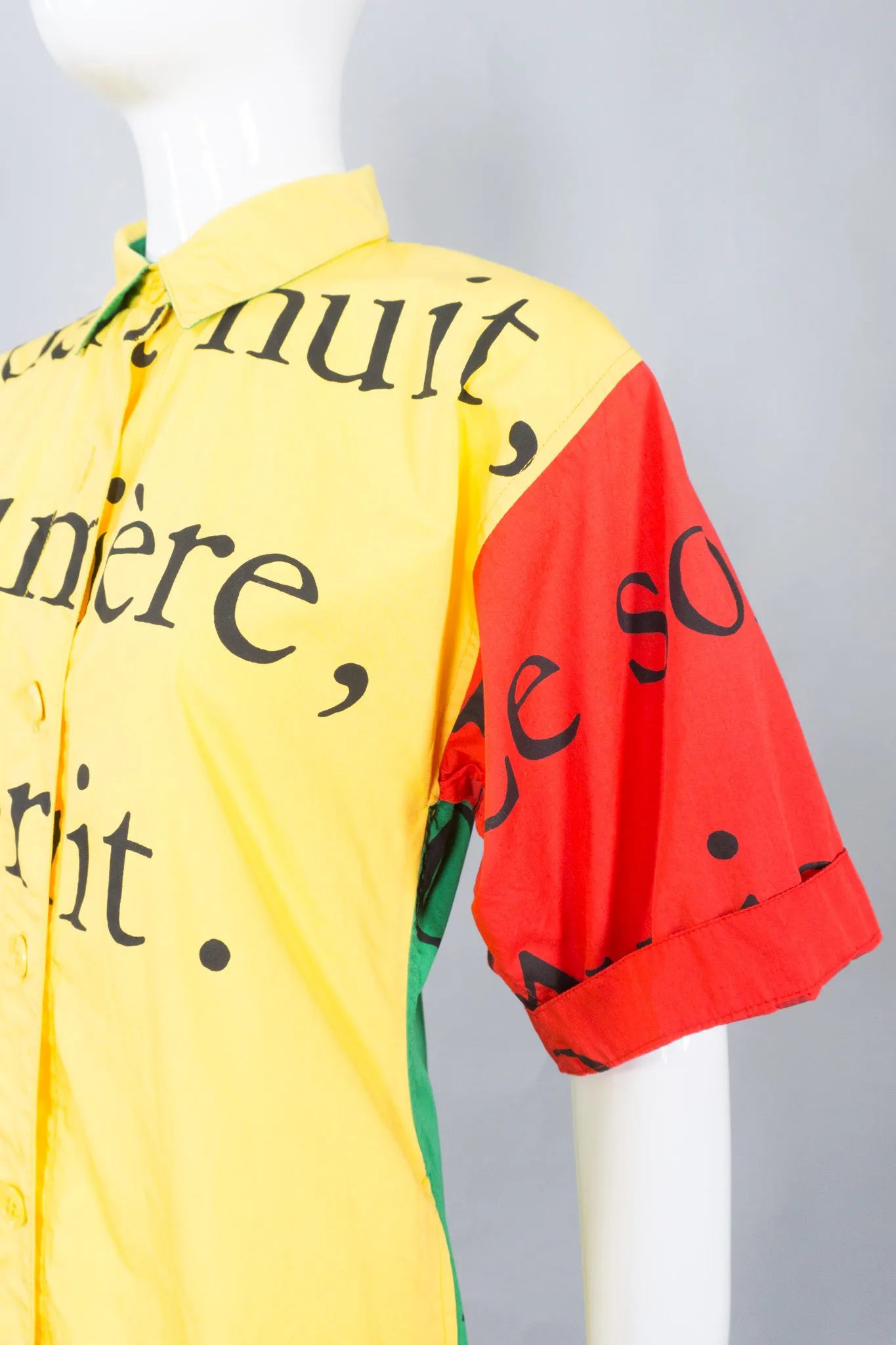Colorblock Text Dress