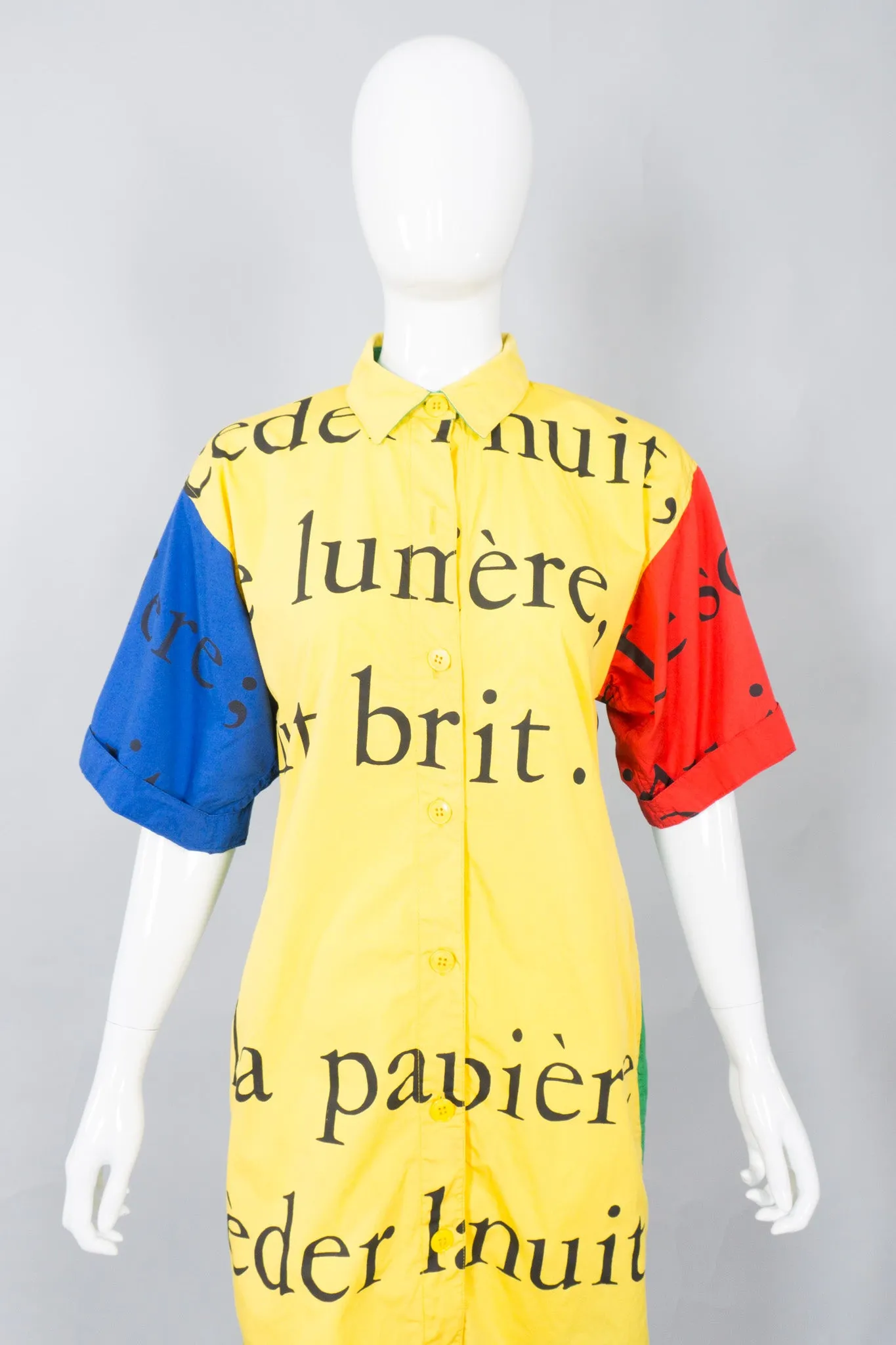 Colorblock Text Dress
