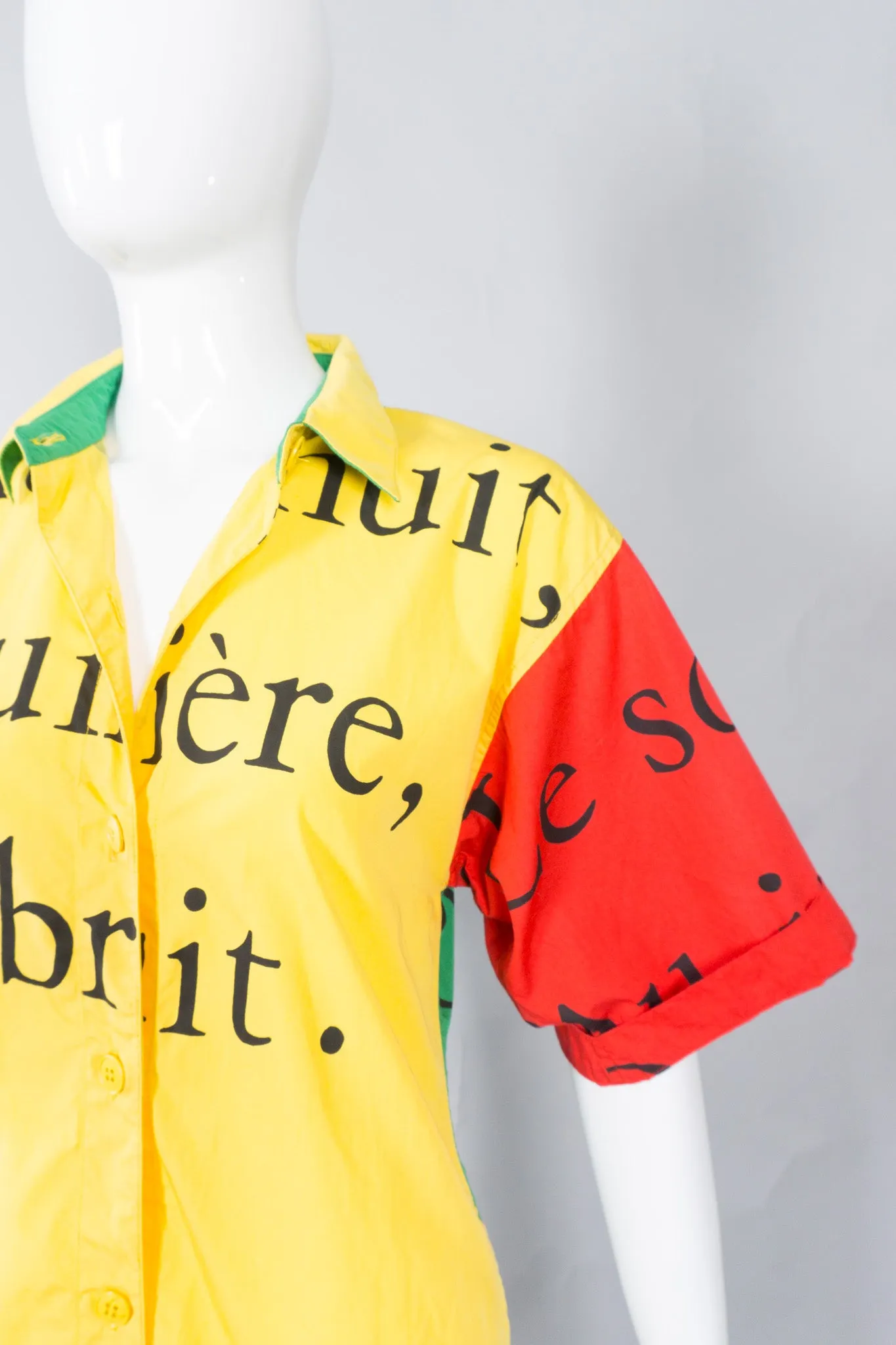 Colorblock Text Dress
