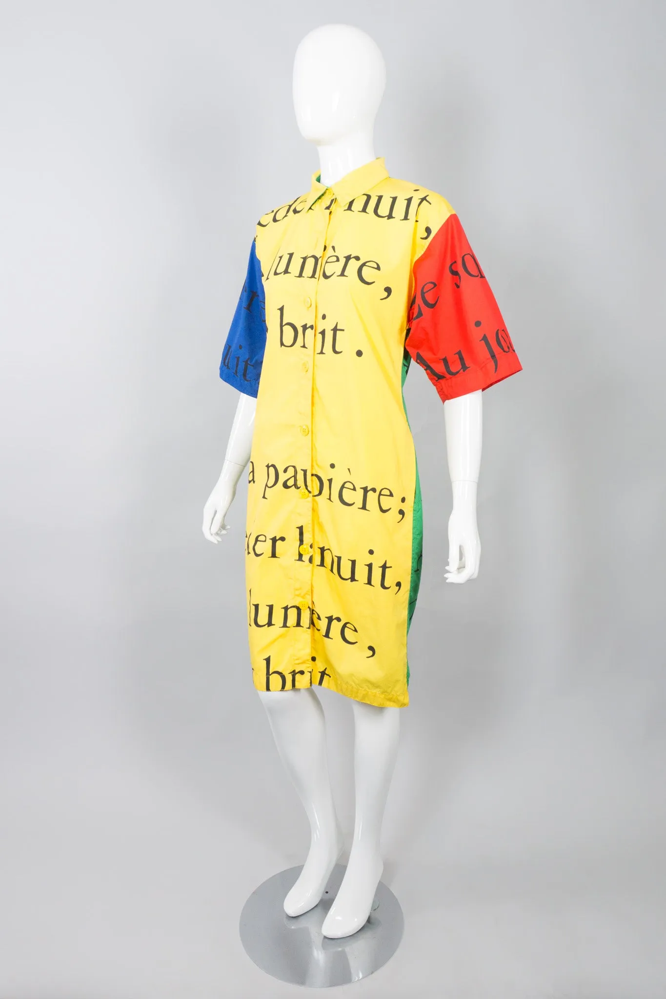 Colorblock Text Dress