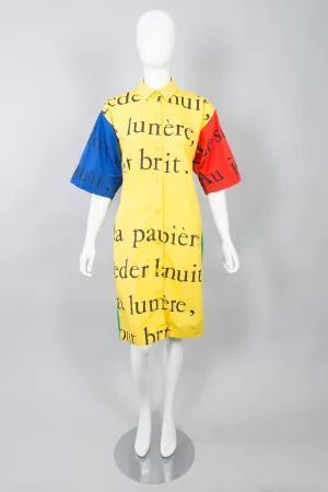 Colorblock Text Dress