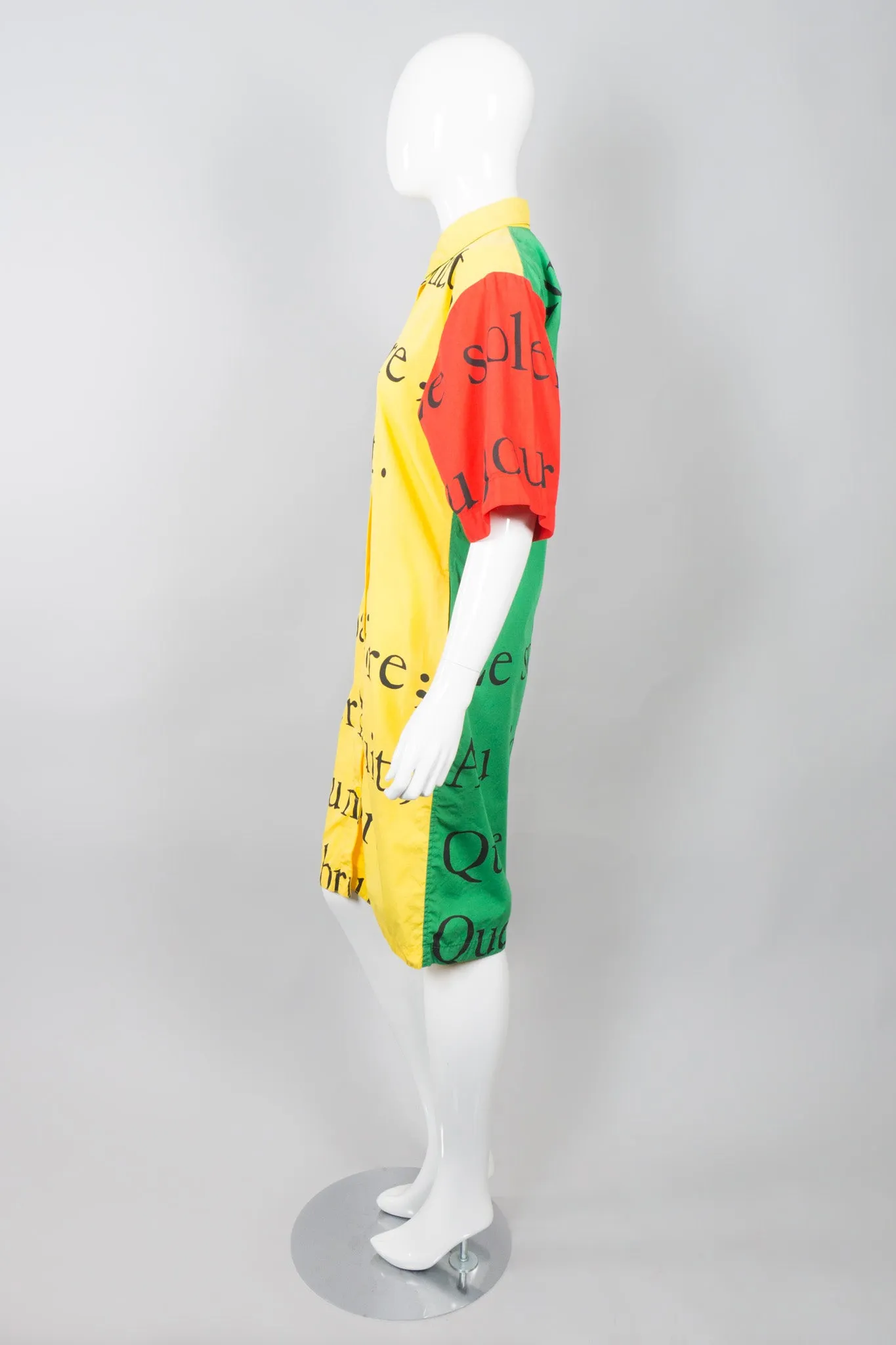 Colorblock Text Dress