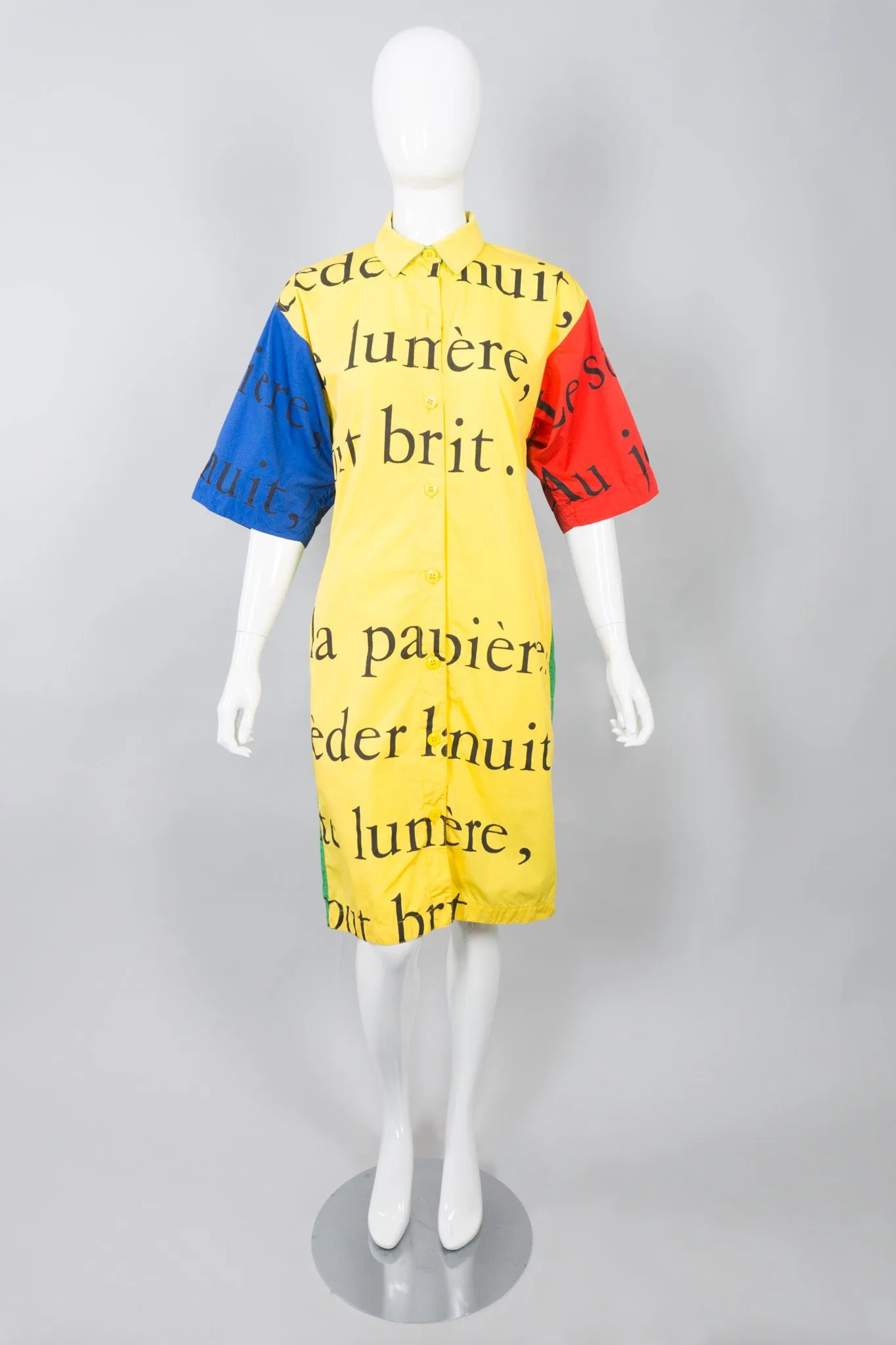 Colorblock Text Dress