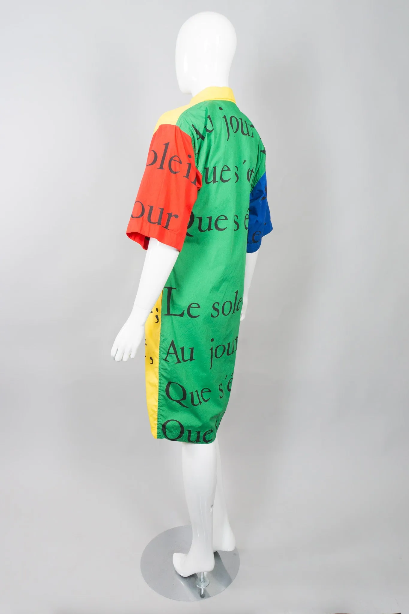 Colorblock Text Dress