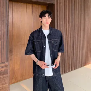 Contemporary Denim Two-Piece Casual Suit