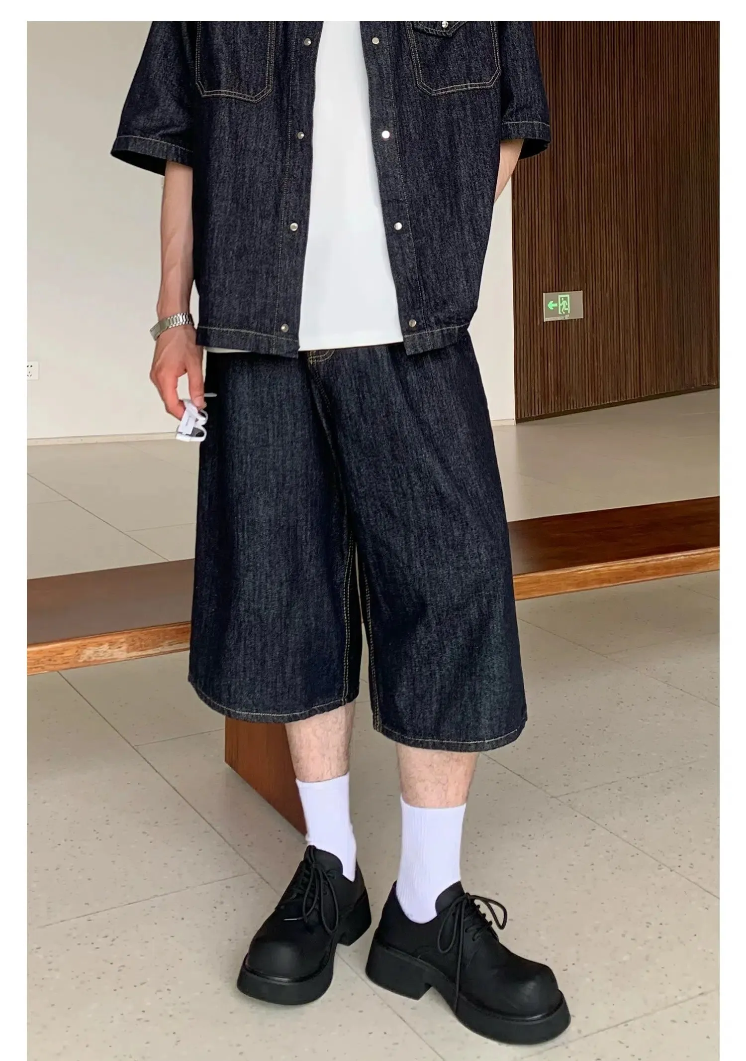 Contemporary Denim Two-Piece Casual Suit