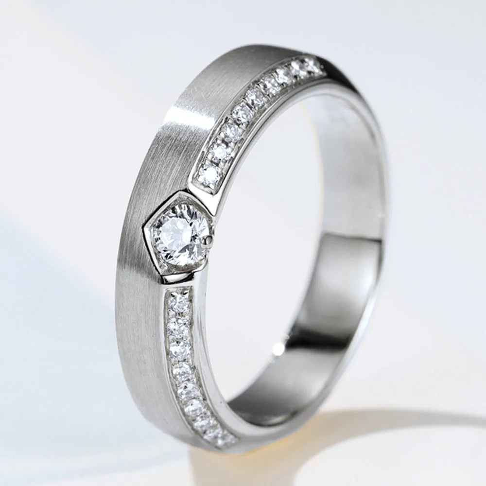 Contemporary Design Diamond Wedding Ring