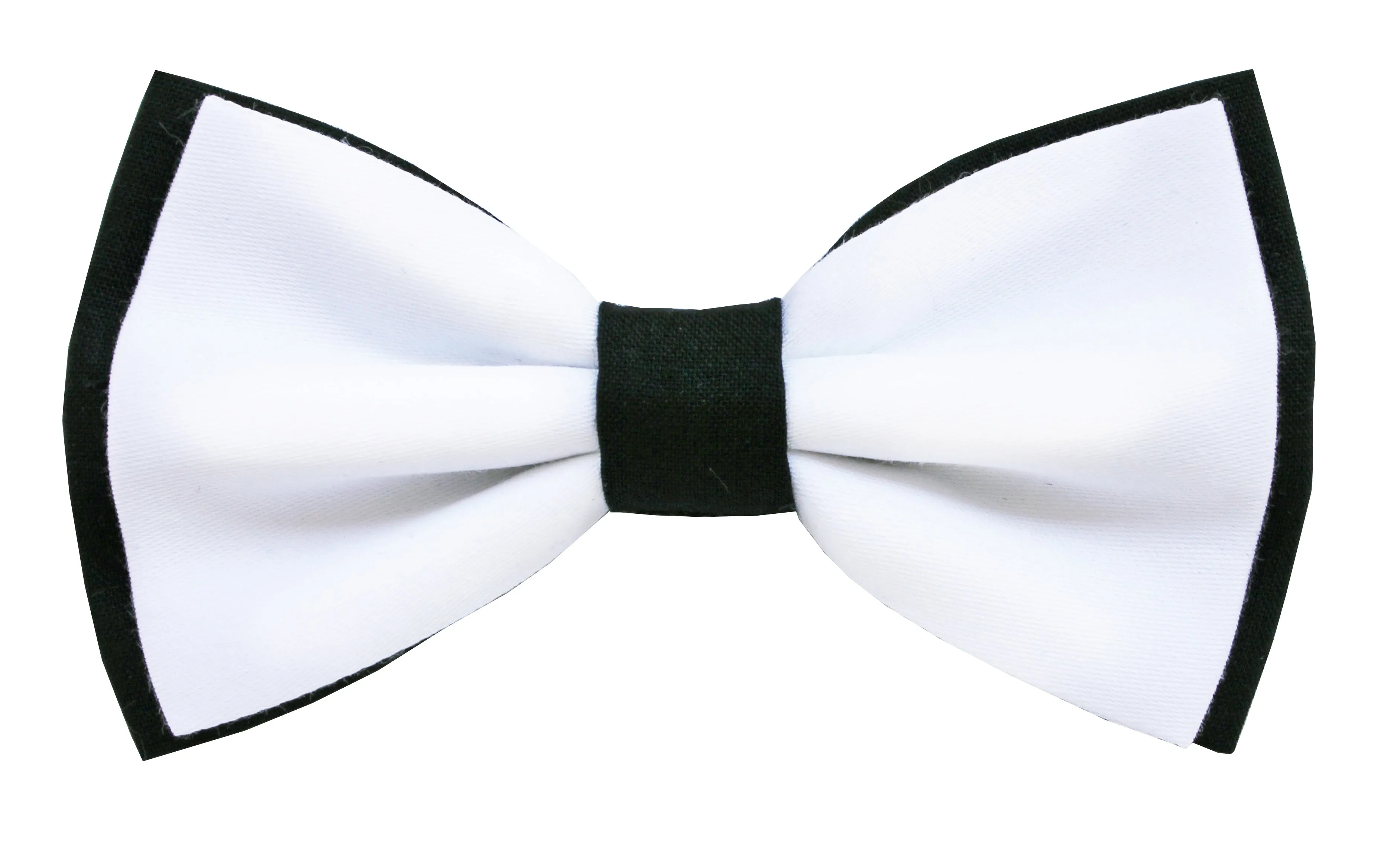 Cotton Black & White Tuxedo Bow Tie