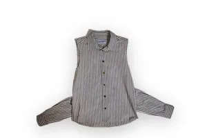 Cotton Cashmere Sleeveless Button Up