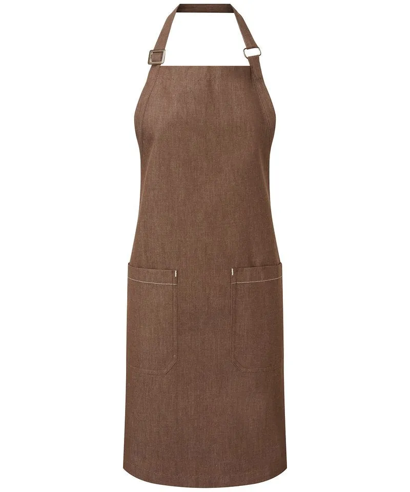 Cotton Denim Bib Apron, Organic And Fairtrade Certified
