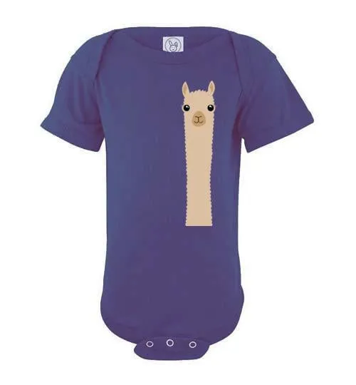 Cotton Infant Onesie - Alpaca Watching