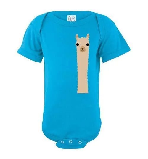 Cotton Infant Onesie - Alpaca Watching