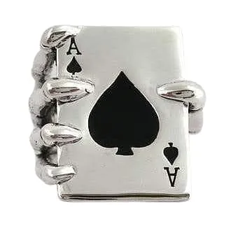 Craw Spade Card Sterling Silver Gothic Ring