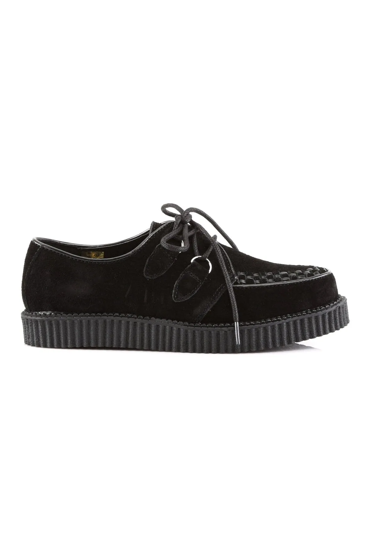 CREEPER-602S Black Suede Leather Creeper