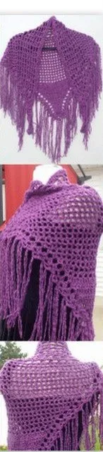 Crochet purple cotton pima shawl, handmade shawl, boho chic, The summer grapes shawl