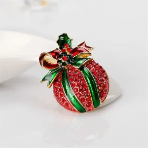 Cubic Zirconia & 18K Gold-Plated Botany Ornament Brooch