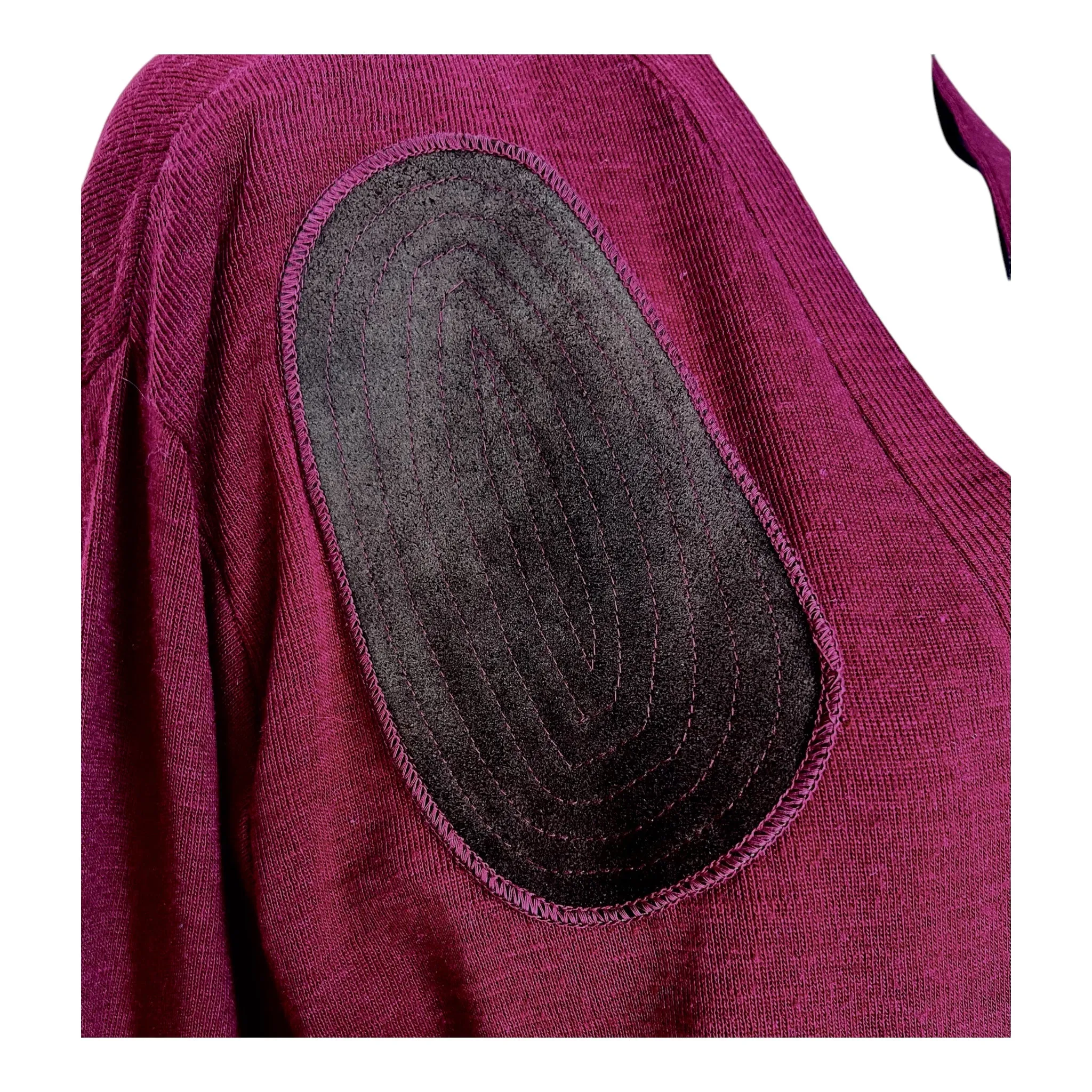 Cumberland 1950's Rare Men's Red Hunting Sweater with Suede Patches