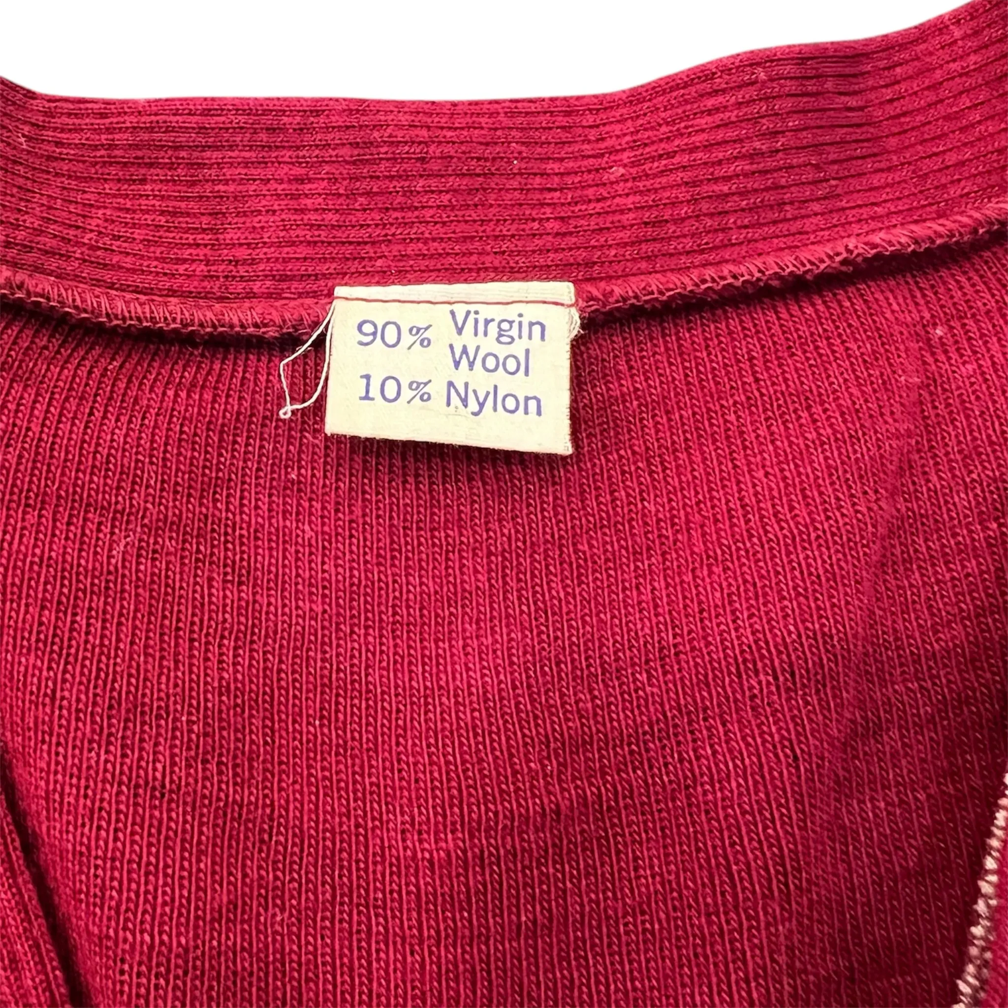 Cumberland 1950's Rare Men's Red Hunting Sweater with Suede Patches