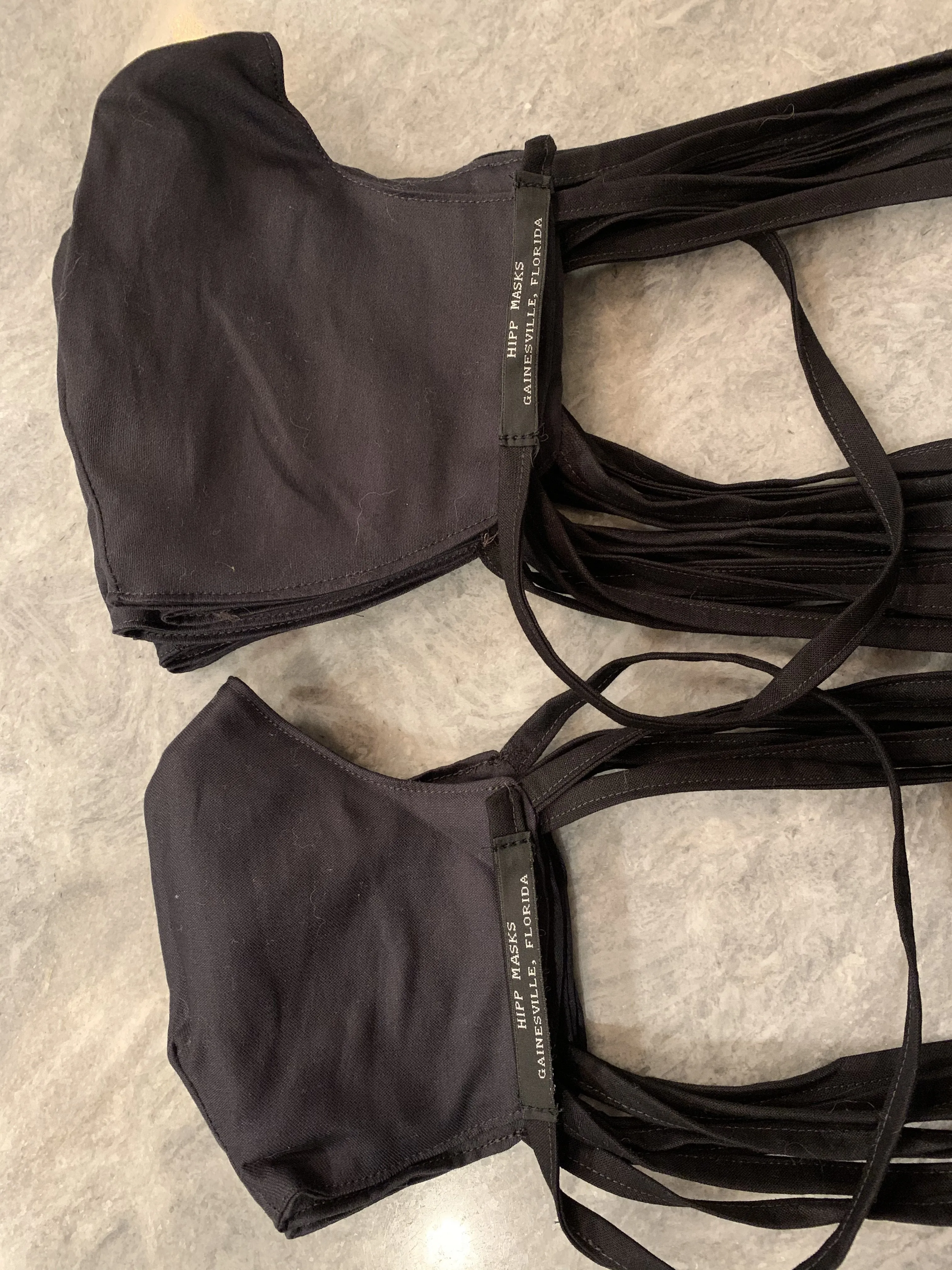 Dance Alive: Black Organic All Cotton Mask with Cotton Ties