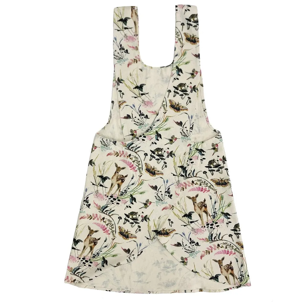 Deep Forest Cotton Pinafore Apron