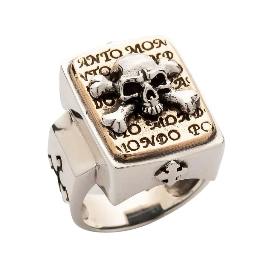 Designer Skull Crossbones Sterling Silver Ring