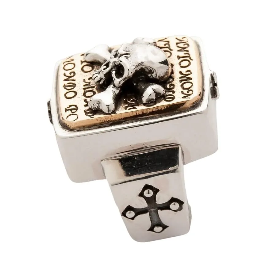 Designer Skull Crossbones Sterling Silver Ring