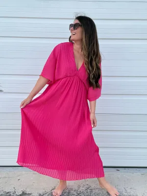 DOORBUSTER: Draped Maxi Dress - Fuchsia by Sew In Love (Ships in 2-3 Weeks)
