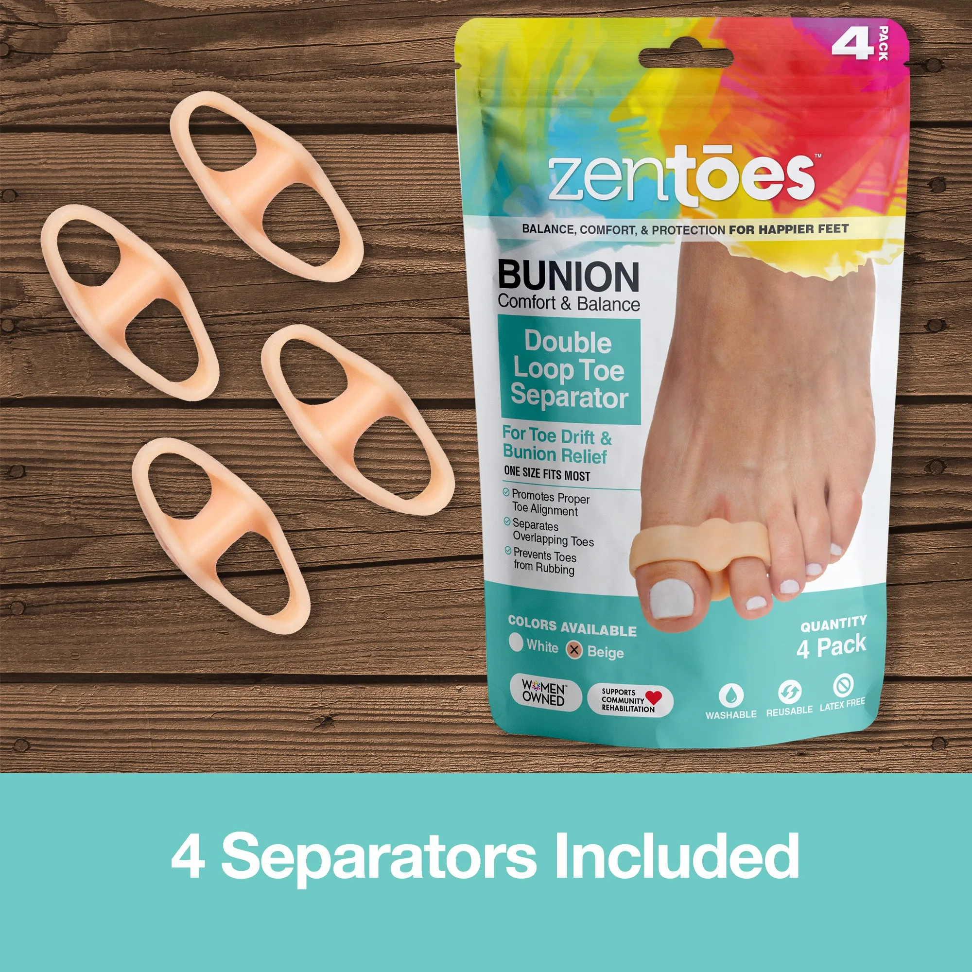 Double Loop Gel Toe Corrector for Bunions