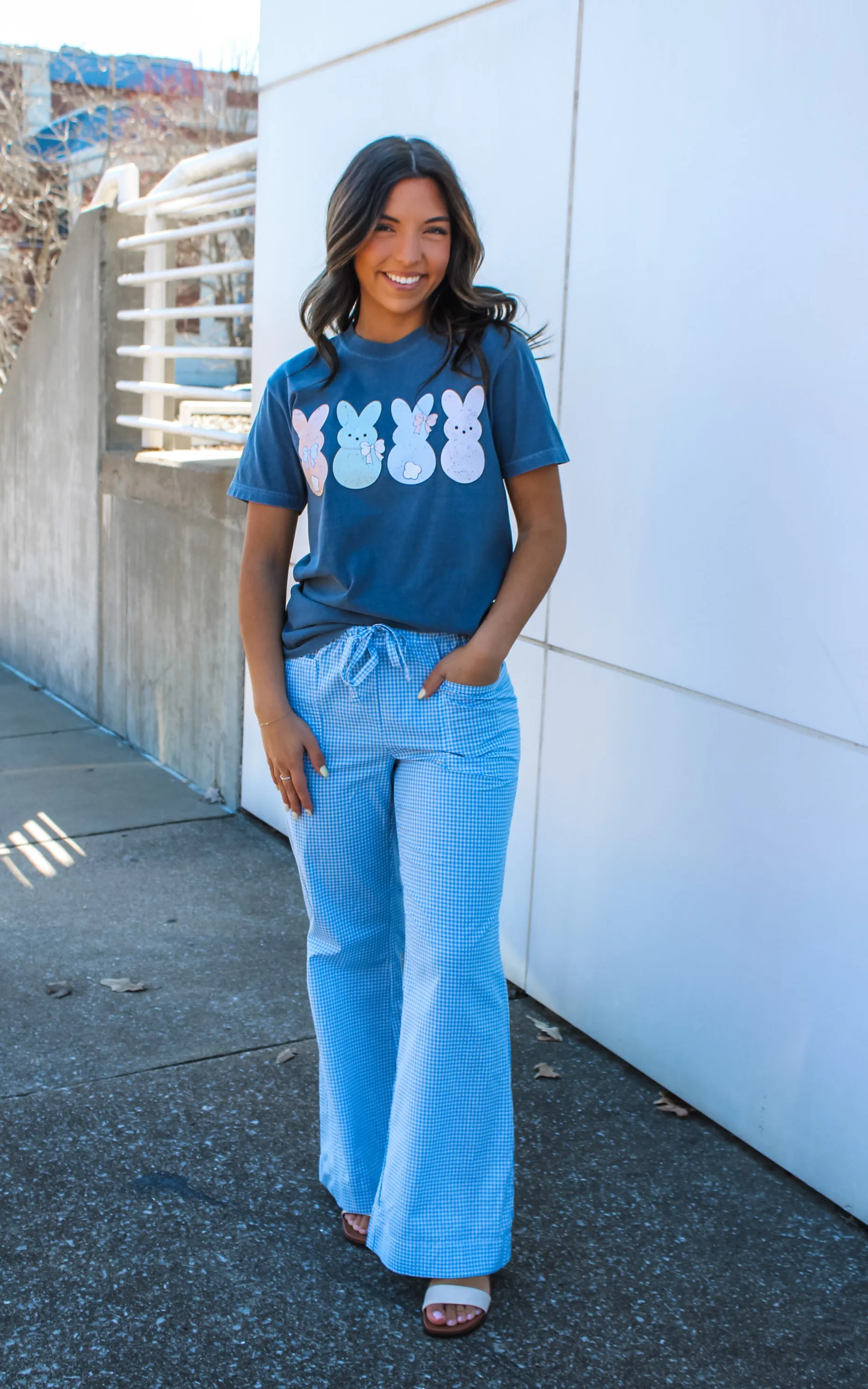 Dreamy Days Gingham Pants • Blue