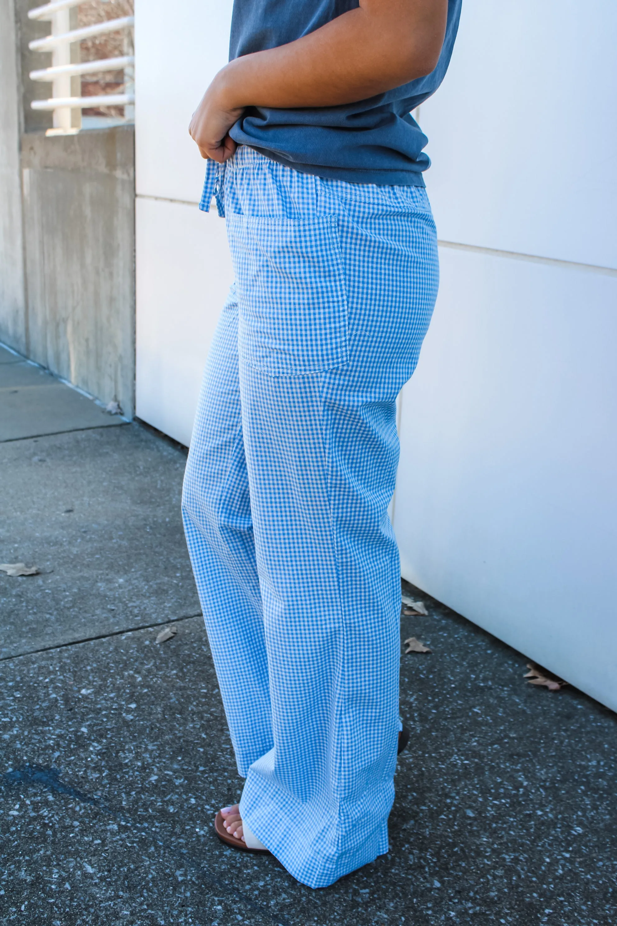 Dreamy Days Gingham Pants • Blue