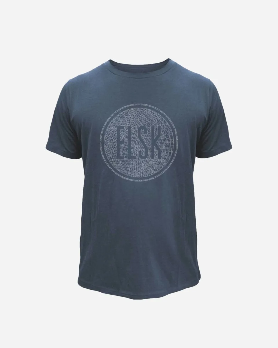 ELSK® WEB LOGO WOOL MEN'S T-SHIRT - NAVY